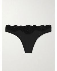 Skims - String À Taille Échancrée Et À Finitions En Dentelle Fits Everybody, Onyx - Lyst