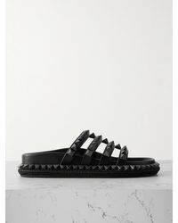 Christian Louboutin - Pyra Hallulila Pantoletten Aus Leder Mit Nieten - Lyst