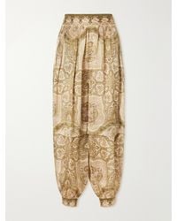 Zimmermann - Luna Printed Silk Balloon Pants - Lyst