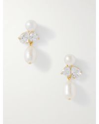 Completedworks - Infinity's Reversal Recycled Vermeil, Cubic Zirconia And Pearl Earrings - Lyst