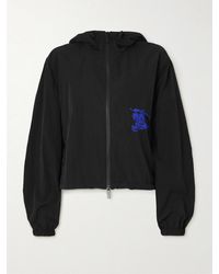 Burberry - Kapuzenjacke Aus Shell Mit Applikation - Lyst