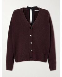 Maria McManus - Open-Back Bow-Detailed Cashmere And Cotton-Blend Cardigan - Lyst