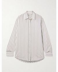 The Row - Eirlys Oversized Striped Silk Crepe De Chine Shirt - Lyst