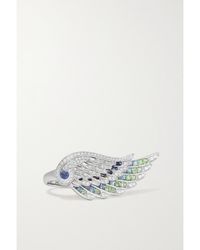 Garrard - Wings Embrace Peacock 18-Karat Multi-Stone Ring - Lyst