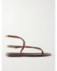 K. Jacques - Abako Nubuck And Leather Thong Sandals - Lyst