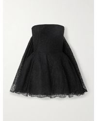 Givenchy - Strapless Cape-Effect Lace Mini Dress - Lyst