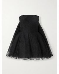 Givenchy - Strapless Cape-Effect Lace Mini Dress - Lyst