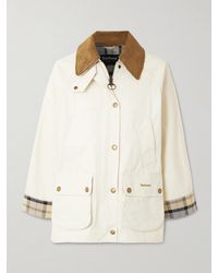 Barbour - Modern Beadnell Corduroy-Trimmed Waxed-Cotton Jacket - Lyst