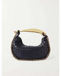 Bottega Veneta - Sardine Small Intrecciato Leather Shoulder Bag With Chain - Lyst
