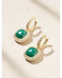 David Yurman - Albion 18-Karat, Malachite And Diamond Earrings - Lyst
