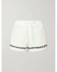 Sacai - Canvas-Trimmed Bouclé-Tweed Shorts - Lyst