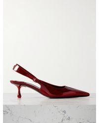 Jimmy Choo - Amel 50 Slingback-Pumps Aus Leder Mit Spiegeleffekt Und Verzierung - Lyst