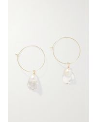 PEARL OCTOPUSS.Y Gold-plated Pearl Hoop Earrings - White