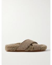 Ancient Greek Sandals - Anilio Pantoletten Aus Filz Und Shearling - Lyst