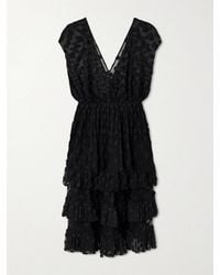 Dries Van Noten - Ruffled Polka-Dot Cotton-Blend Mesh Midi Dress - Lyst