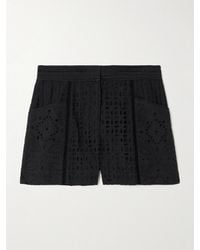 Veronica Beard - Fabian Broderie Anglaise Cotton Shorts - Lyst