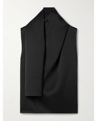 KHAITE - Loe Draped Satin-Crepe Blouse - Lyst