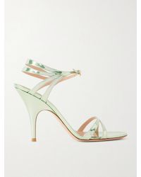 Gianvito Rossi - 95 Mirrored-Leather Sandals - Lyst