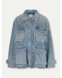 Agolde - Aubrey Distressed Denim Jacket - Lyst