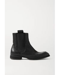 The Row Garden Rubber And Leather Chelsea Boots in Black | Lyst