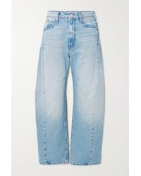 Mother Cropped High Rise Capri Jeans in Blue | Lyst