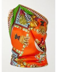 ALÉMAIS - Rocco Printed Silk-Twill Scarf - Lyst