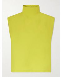 Alaïa - Paper-Blend Turtleneck Top - Lyst