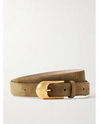 KHAITE - Dome Suede Belt - Lyst