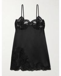 Dolce & Gabbana - Silk Dress With Lace Inserts - Lyst