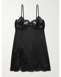 Dolce & Gabbana - Silk Dress With Lace Inserts - Lyst