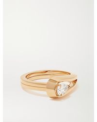 Repossi - Serti Inversé 18-Karat Rose Diamond Ring - Lyst