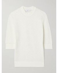 Proenza Schouler - Nicola Pointelle-Knit Cotton-Blend Sweater - Lyst