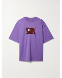 Acne Studios - T-Shirt Aus Baumwoll-Jersey Mit Print - Lyst
