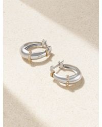 L'Atelier Nawbar - Buoy 18-Karat And Diamond Hoop Earrings - Lyst