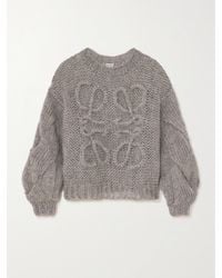 Loewe - Anagram Oversized Mohair-Blend Sweater - Lyst