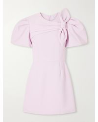 Rebecca Vallance - Yolanda Bow-Detail Crepe Mini Dress - Lyst