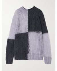 Acne Studios - Oversized Two-Tone Open-Knit Sweater - Lyst