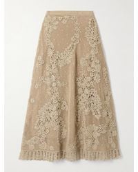 Ulla Johnson - Jupe Longue En Mailles Crochetées Métallisées Aria - Lyst