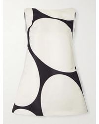Dries Van Noten - Polka-Dot Duchesse-Satin Mini Dress - Lyst