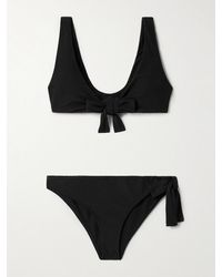 Lisa Marie Fernandez - Tie-Detailed Crepe Bikini - Lyst