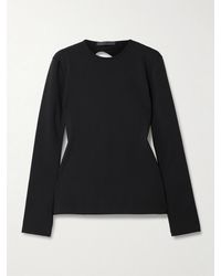 Tibi - Cutout Stretch-Jersey T-Shirt - Lyst