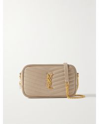 Saint Laurent - Lou Mini Schultertasche Aus Matelassé-Leder - Lyst