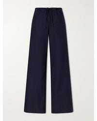 Flore Flore - Josephine Drawstring Organic Cotton-Poplin Straight-Leg Pants - Lyst