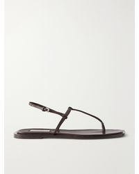 TOTEME - T-Strap Leather Flats - Lyst