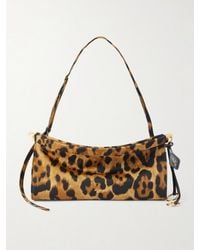 Alaïa - Le Click Medium Leopard-Print Satin Shoulder Bag - Lyst