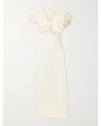 Altuzarra - Penrose Broderie Anglaise-Trimmed Jersey Maxi Dress - Lyst