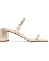 BY FAR Tanya Metallic Leather Mules