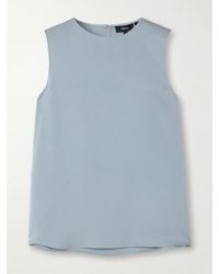 Theory - Silk-Satin Blouse - Lyst