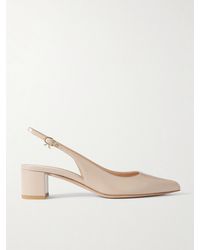 Gianvito Rossi - Piper 45 Leather Slingback Pumps - Lyst