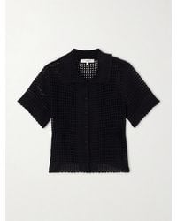 FRAME - Crochet Cotton-Blend Top - Lyst